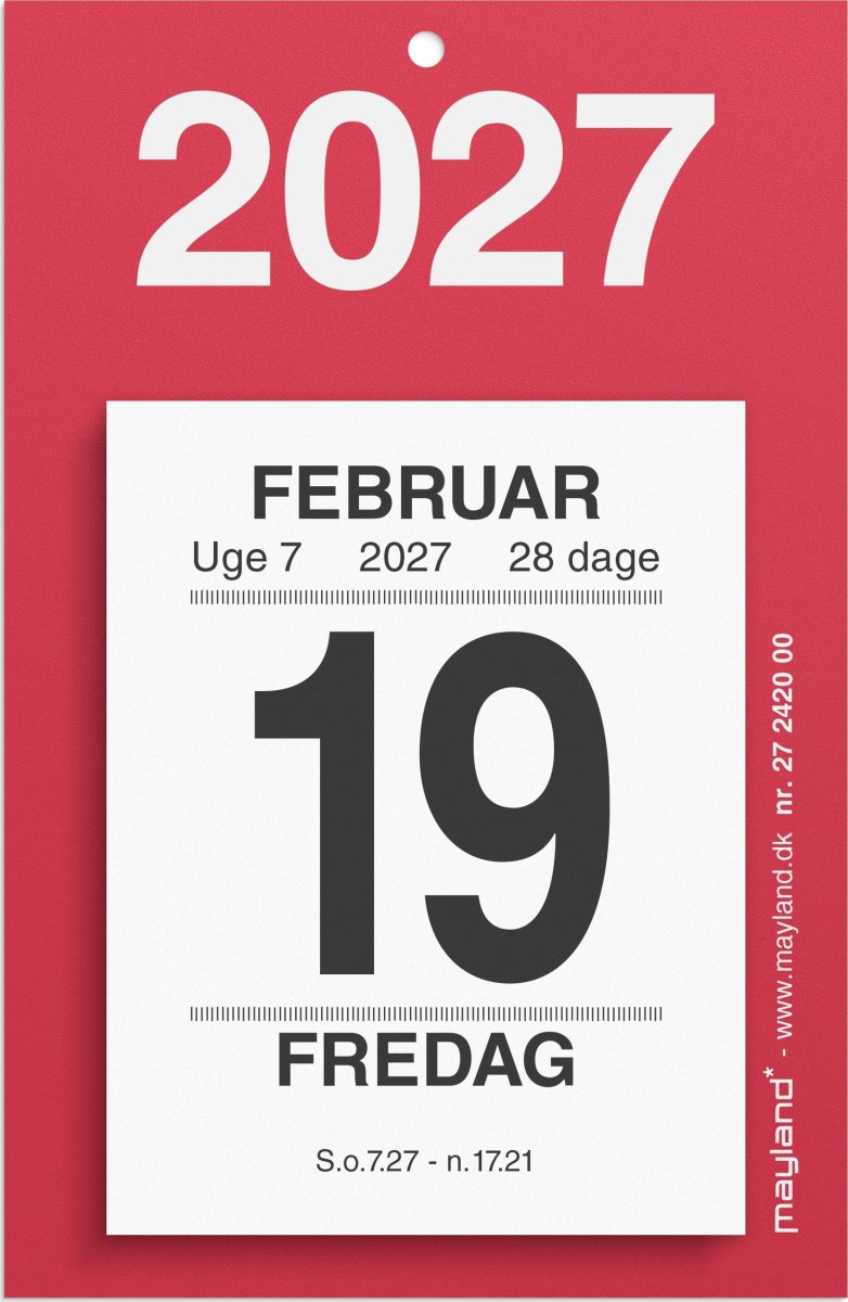 Mayland 2027 Afrivningskalender, lille
