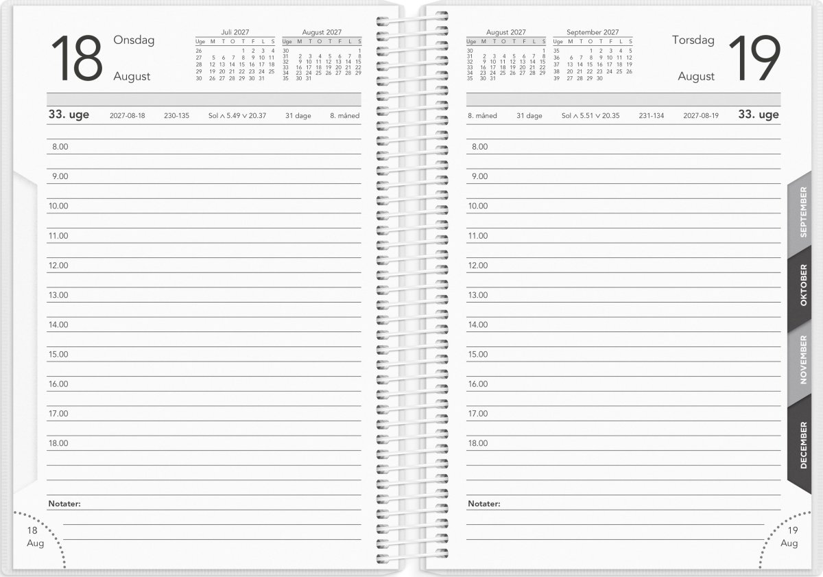 Mayland 2027 Basic Dagkalender
