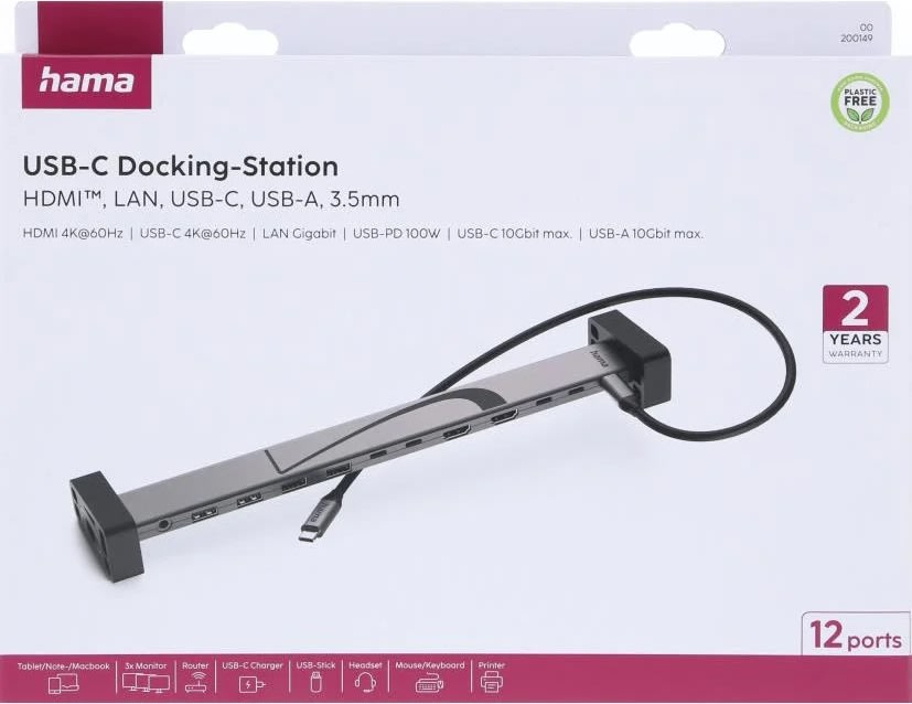 Hama Dockingstation USB-C 12 Porte