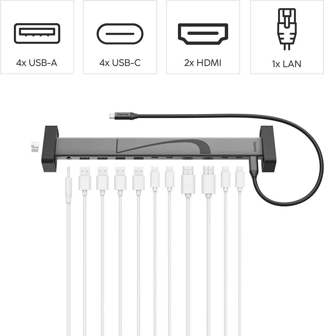 Hama Dockingstation USB-C 12 Porte