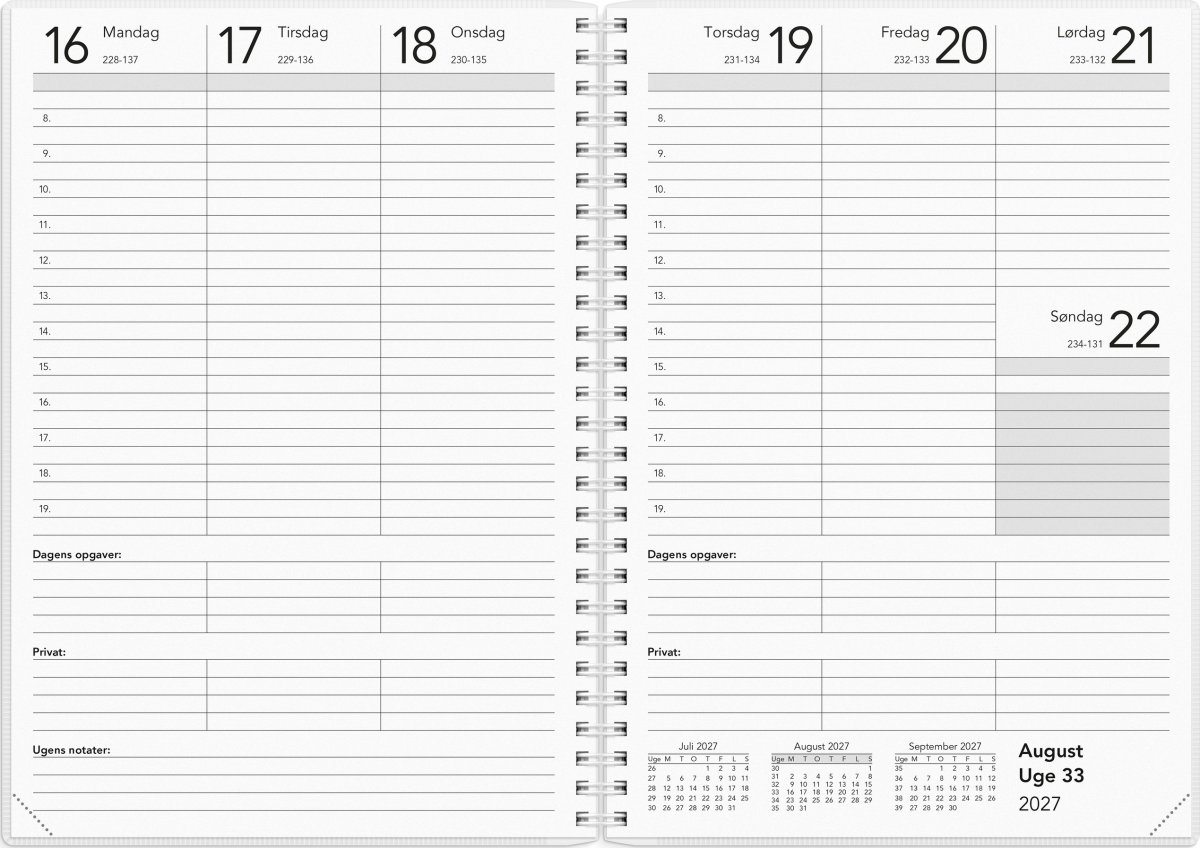 Mayland 2027 Basic Ugekalender