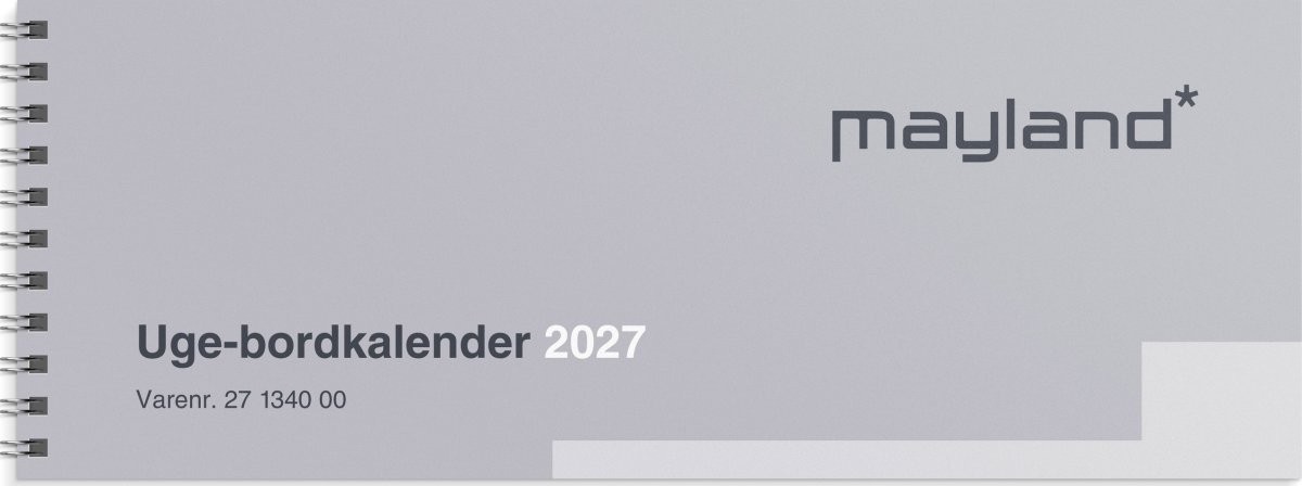 Mayland 2027 Bordkalender, Uge