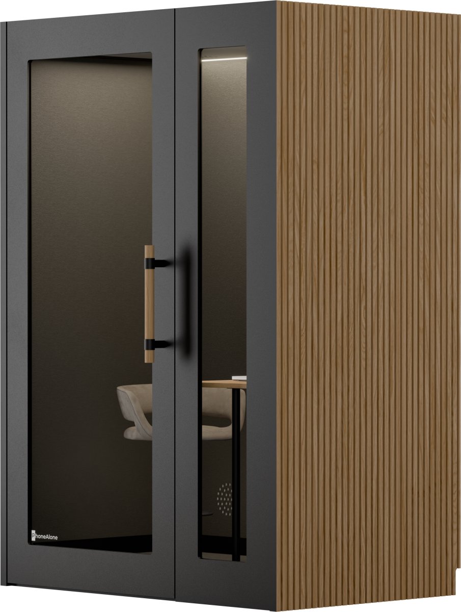 PhoneAlone Arbejdsboks, Sort/ Eg lameller