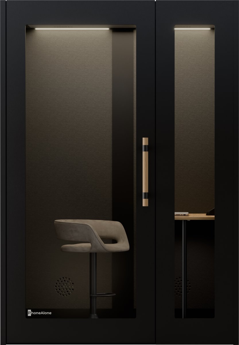 PhoneAlone Arbejdsboks, Sort/ Eg lameller