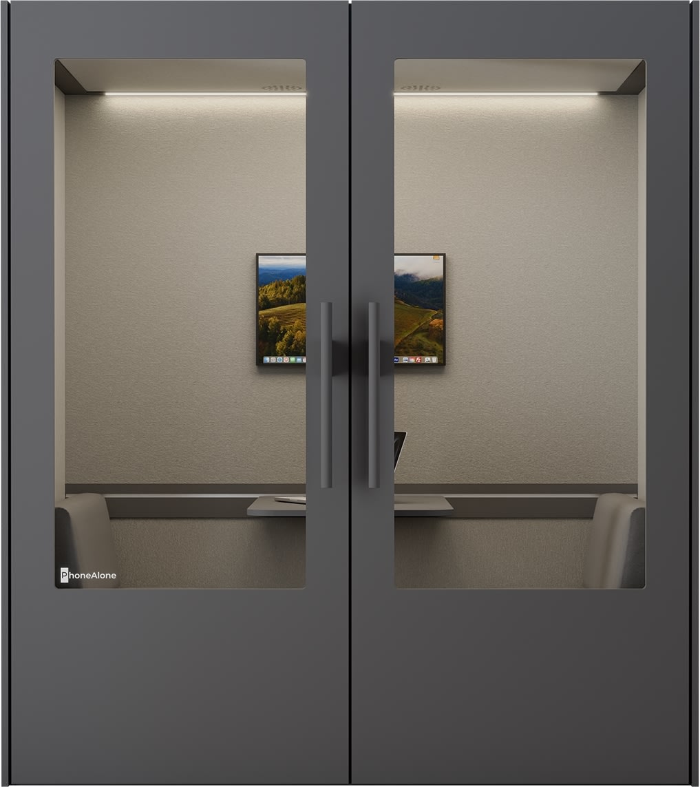 PhoneAlone Mødeboks, 4 pers., Grå