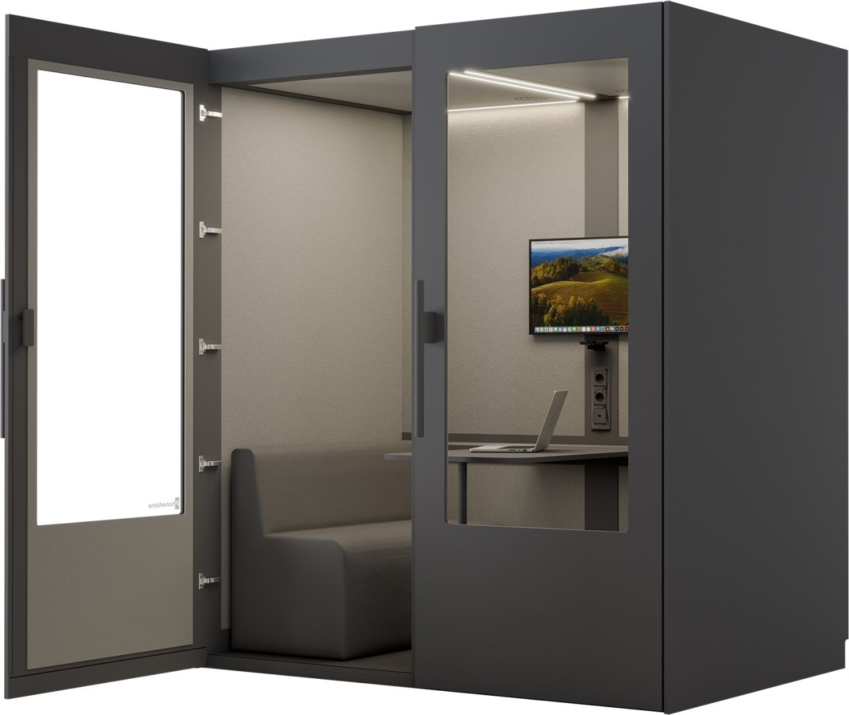 PhoneAlone Mødeboks, 4 pers., Grå