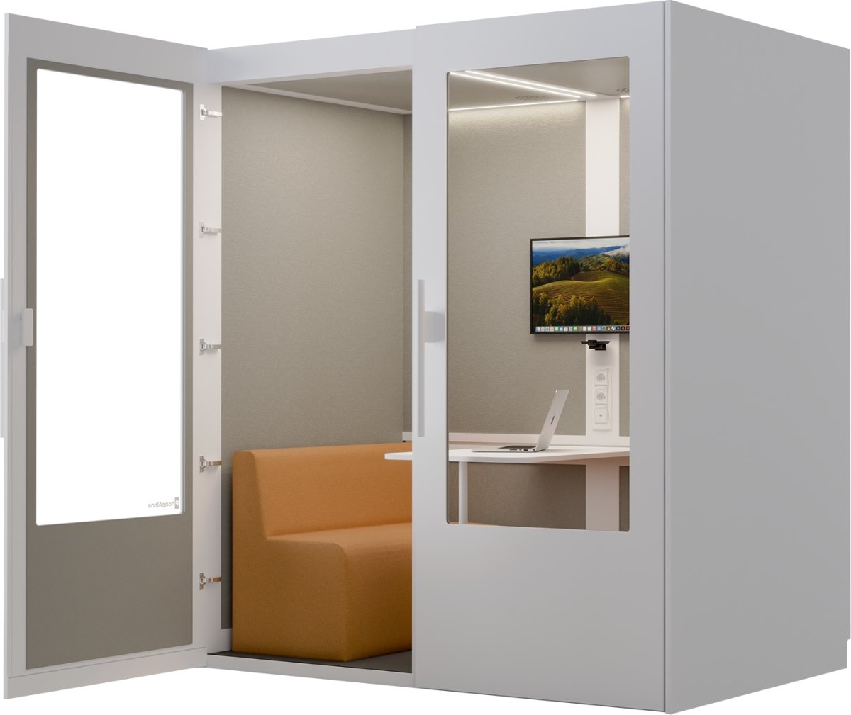 PhoneAlone Mødeboks, 4 pers., Hvid