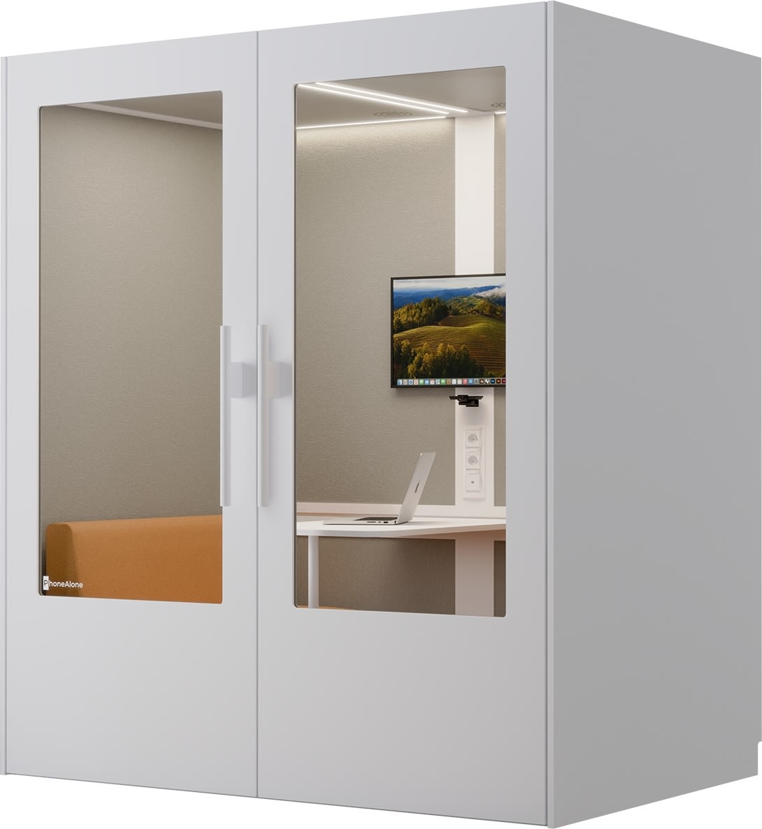 PhoneAlone Mødeboks, 4 pers., Hvid