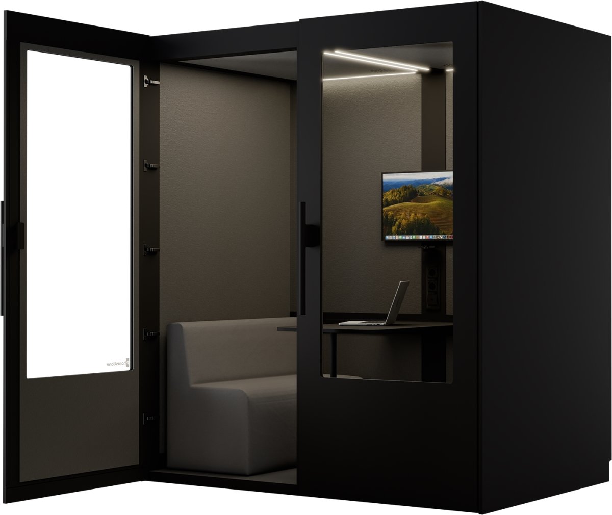 PhoneAlone Mødeboks, 4 pers., Sort