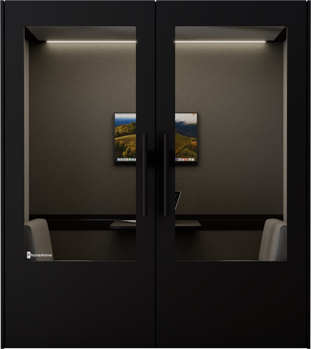 PhoneAlone Mødeboks, 4 pers., Sort