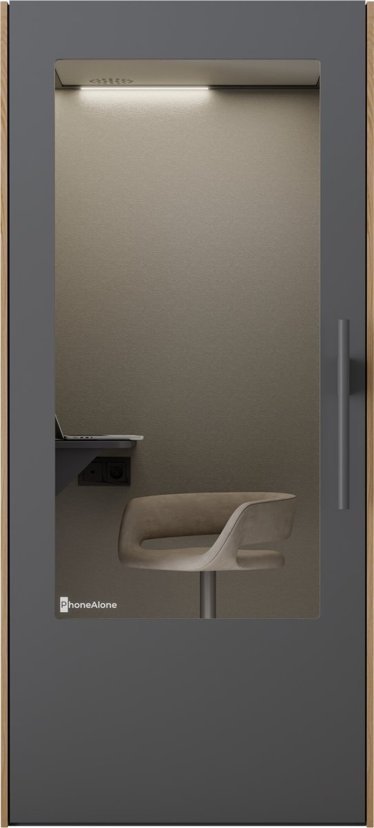 PhoneAlone Telefonboks, Grå/lys eg