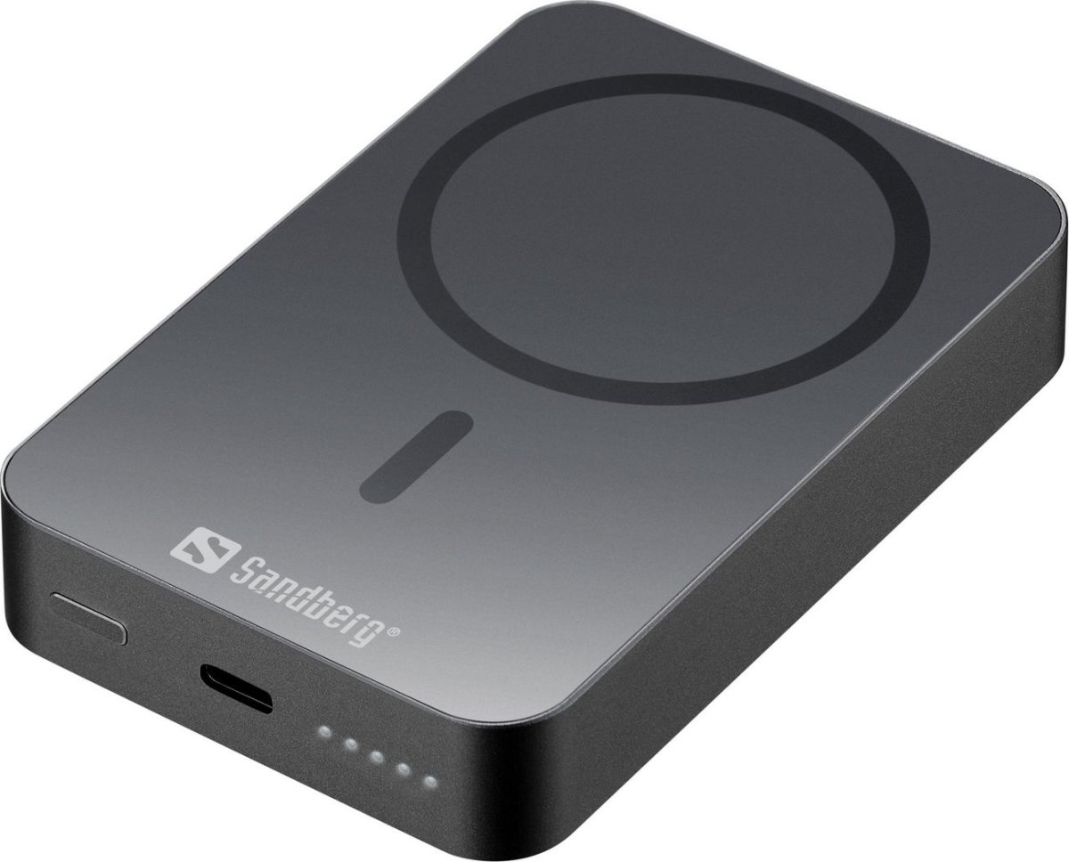 Sandberg Powerbank, Magnet, Trådløs - 10000 mAh