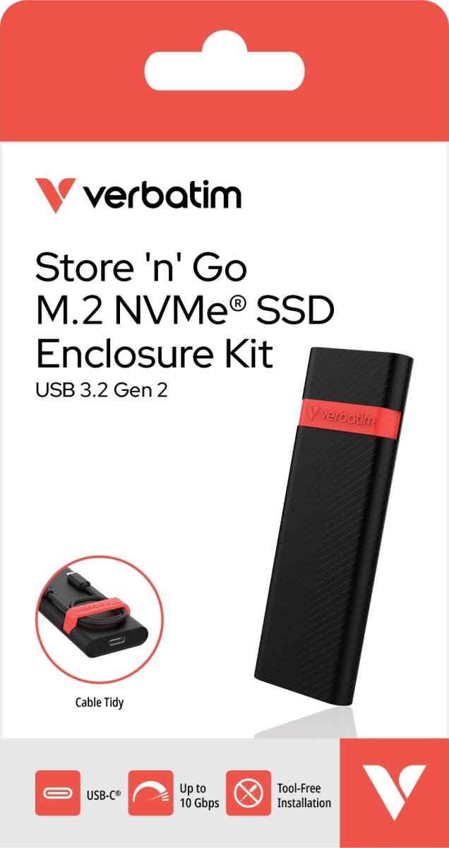 Verbatim Pocket kabinet kit – USB 3.2 Gen 2, sort