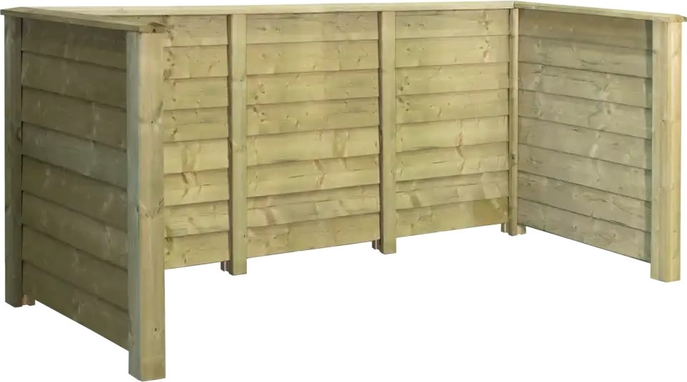 Plus Klink Renovationsskjuler, 3 spande, natur