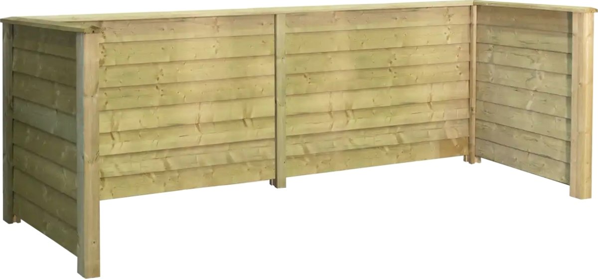 Plus Klink Renovationsskjuler, 4 spande, natur