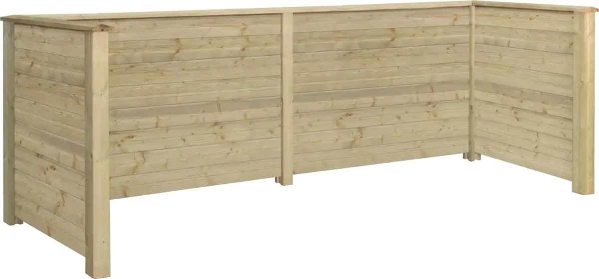Plus Plank Renovationsskjuler, 4 spande, natur