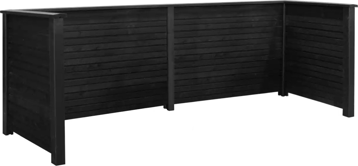 Plus Plank Renovationsskjuler, 4 spande, sort