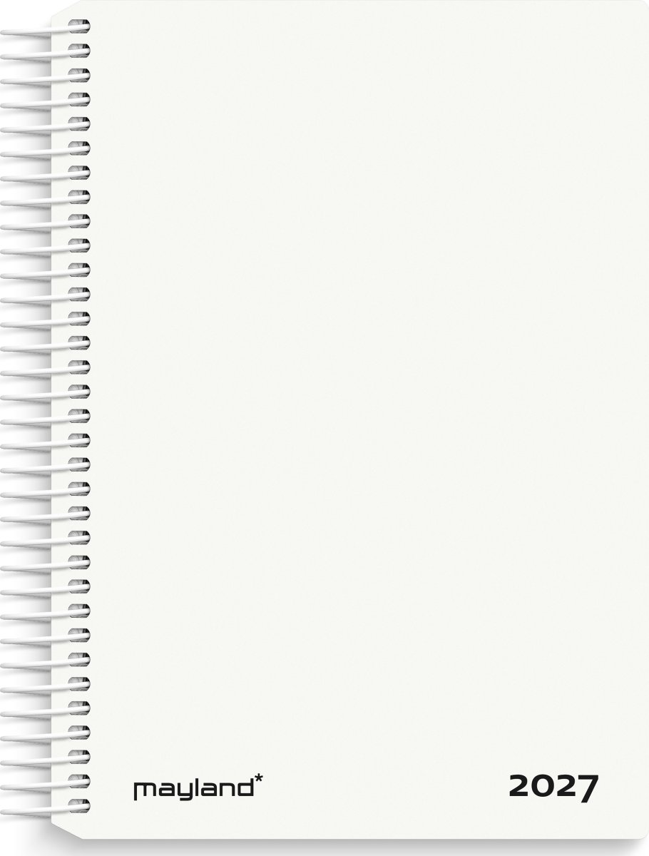 Mayland 2027 Dagkalender, hvid