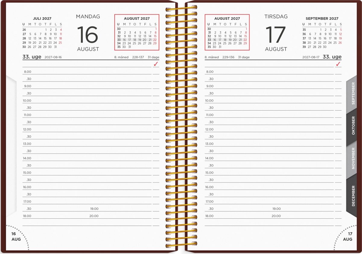Mayland 2027 Dagkalender, soft touch