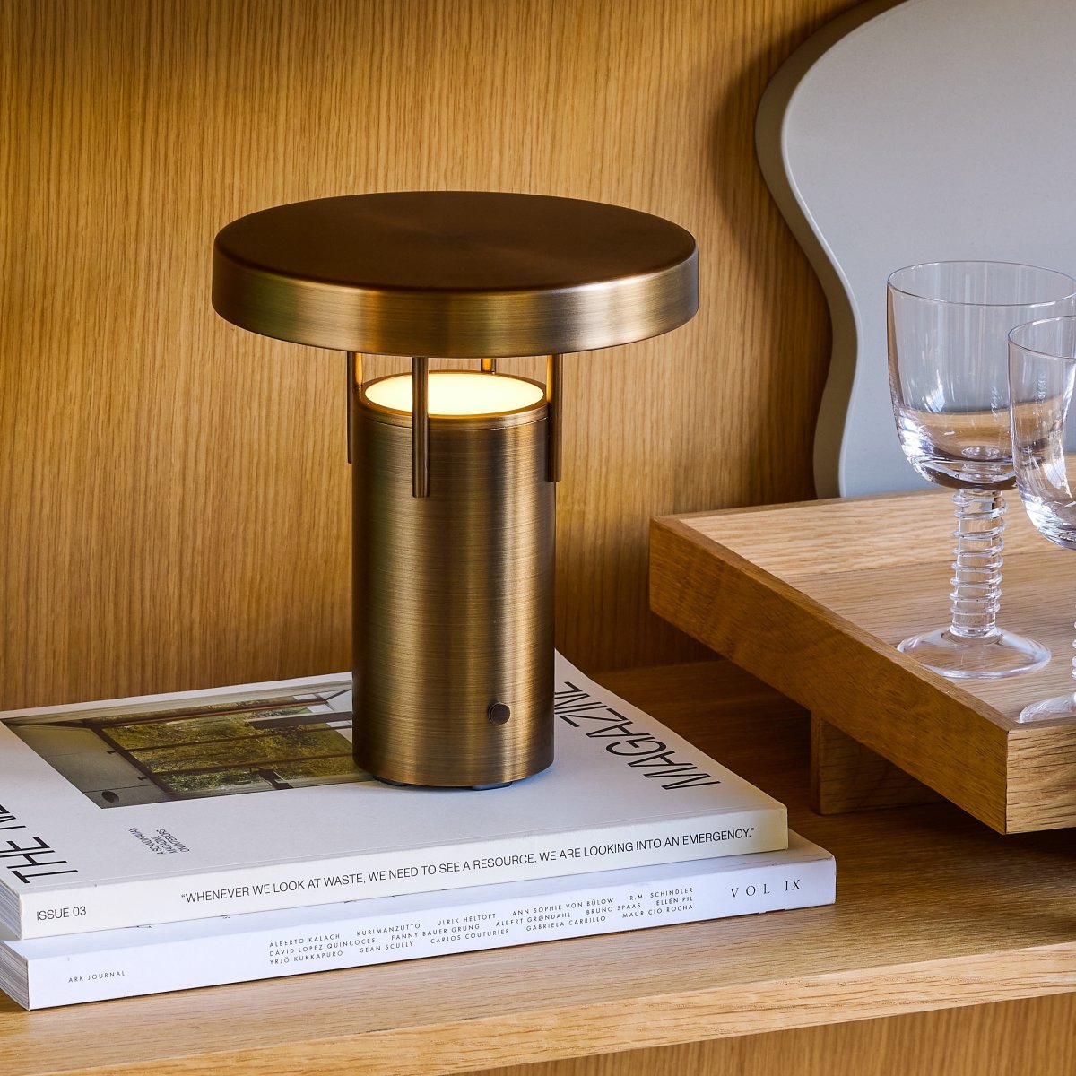 Hübsch BringMe Transportabel Lampe Mini, messing