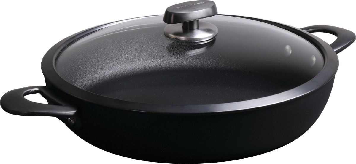 Scanpan Pro SB+ Sauterpande med glaslåg, 32 cm.