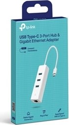 TP-Link 3-Port Hub & ethernet Adapter, USB-C