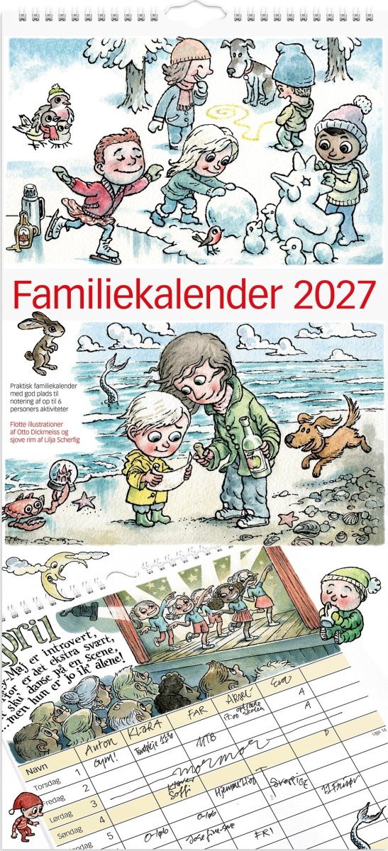 Mayland 2027 Familiekalender, 6 kol.