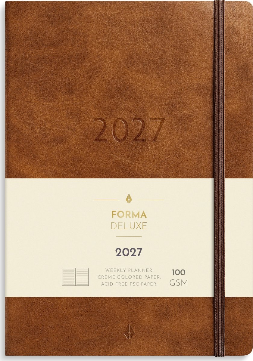 Mayland 2027 Kalender, Forma Deluxe A5, brun