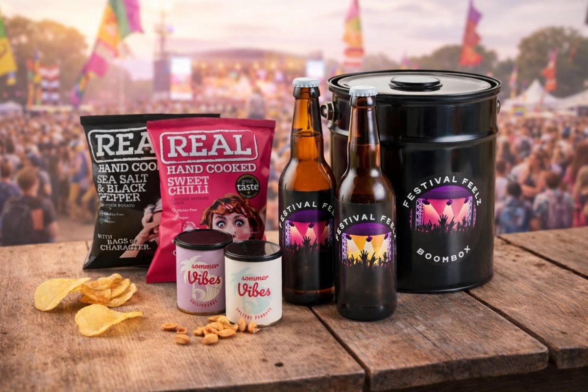 Festivalpakke med øl, snacks & højtaler