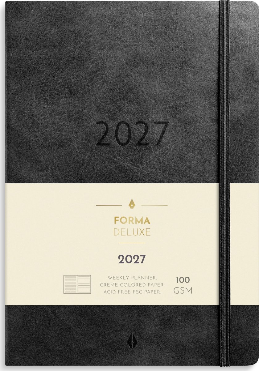 Mayland 2027 Kalender, Forma Deluxe A5, sort