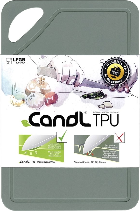 Candl TPU Skærebræt, 26x17 cm, khaki grøn