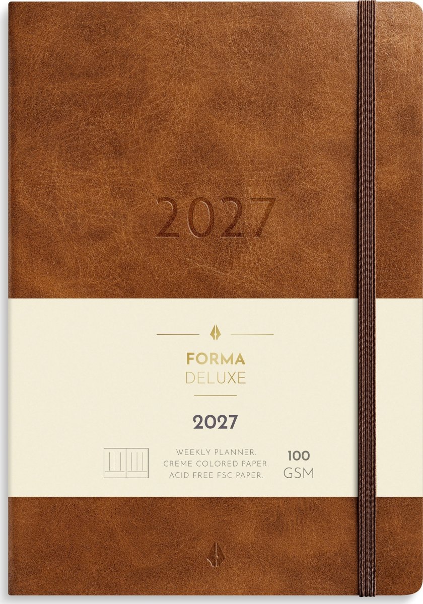 Mayland 2027 Kalender, Forma Deluxe høj., A5, brun