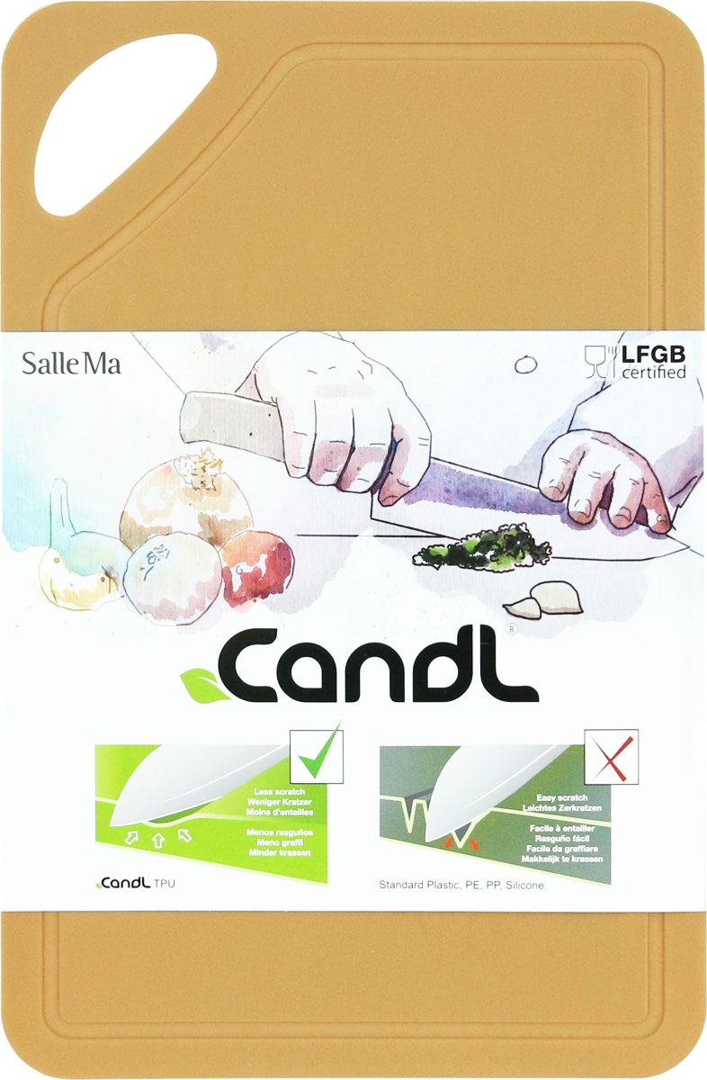 Candl TPU Skærebræt, 26x17 cm, cream