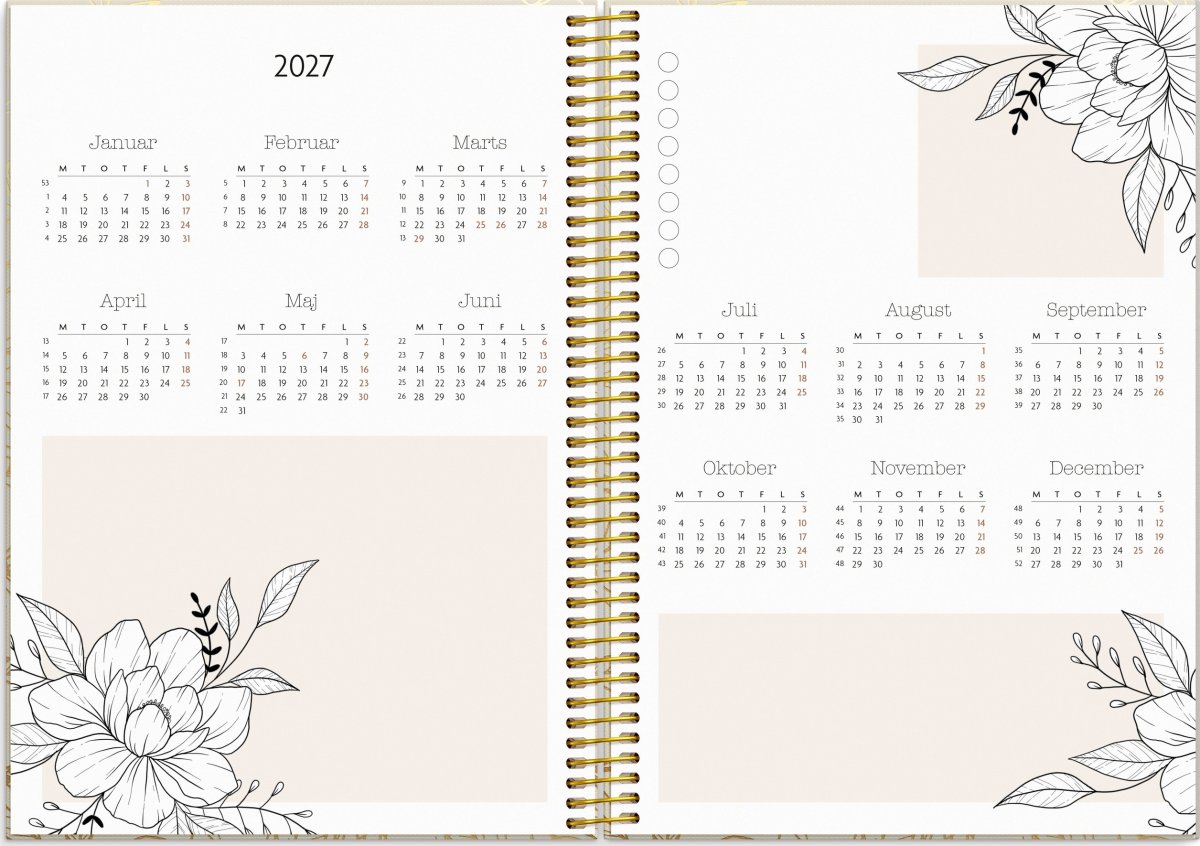 Mayland 2027 Kalender, Life Planner Bloom