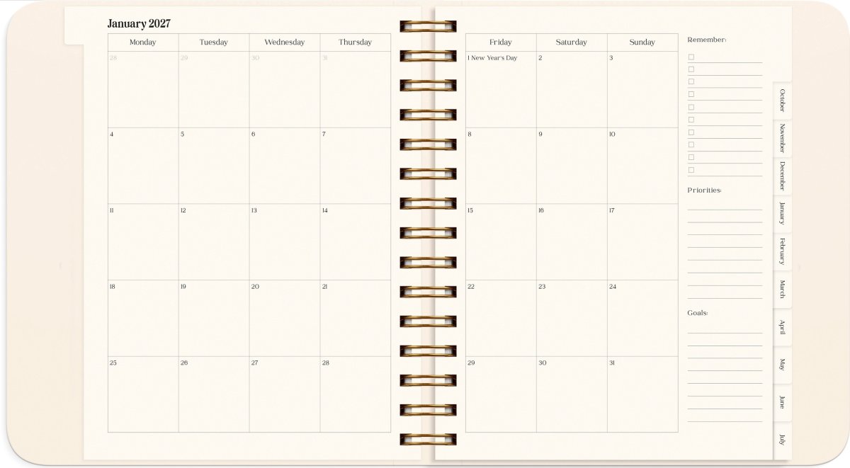 Mayland 2027 Kalender, Life Planner D. Flowers