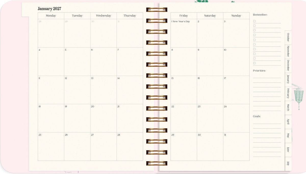 Mayland 2027 Kalender, Life Planner Japan Style