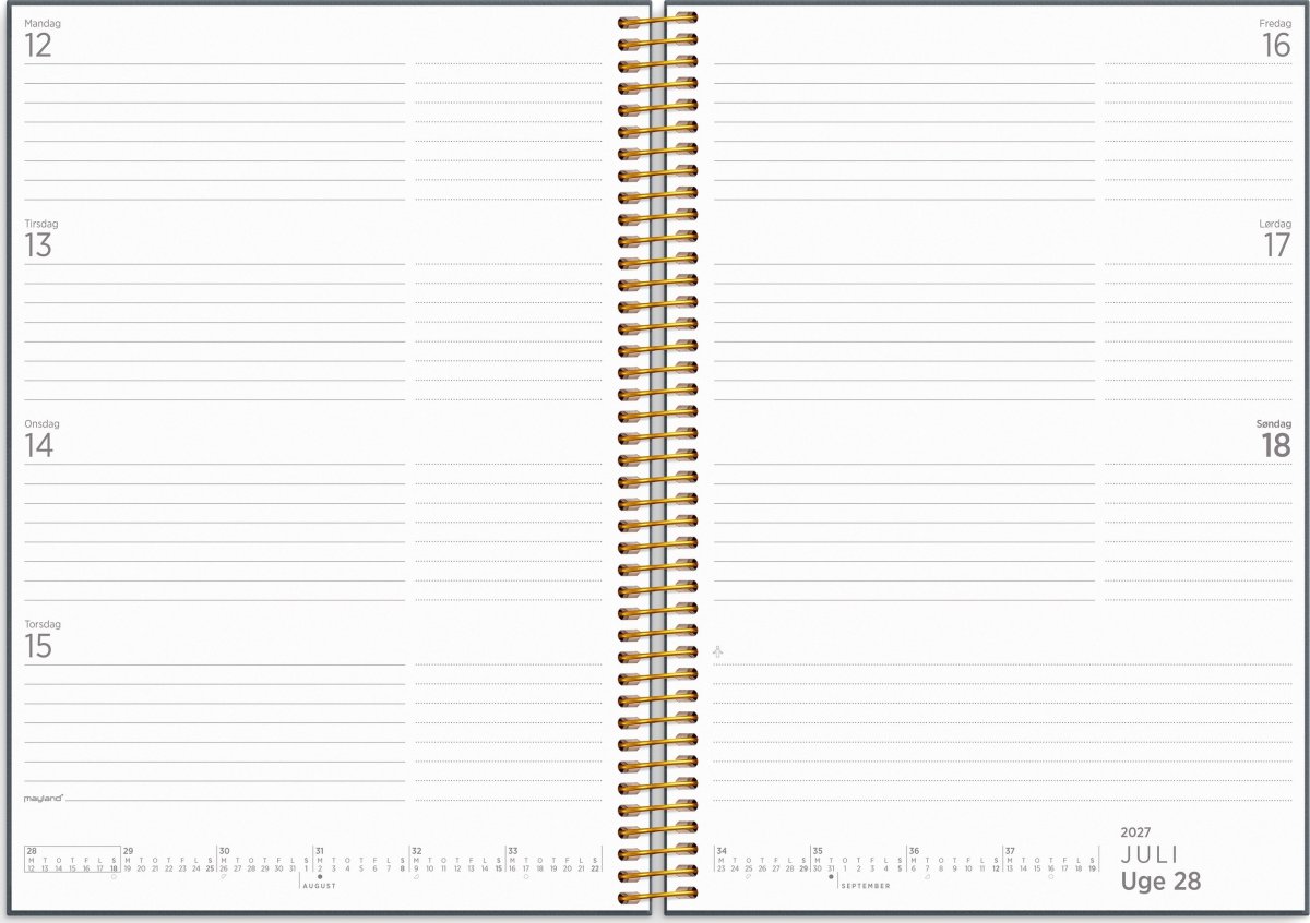 Mayland 2027 Kalender, Organizer & Notes