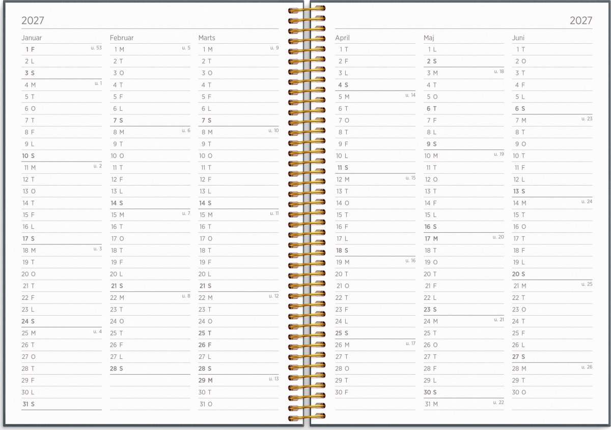 Mayland 2027 Kalender, Organizer & Notes