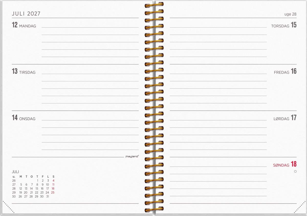 Mayland 2027 Kalender, Senator, tværf., karton