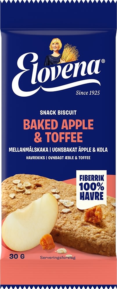 Elovena Biscuit Æble og Toffee, 300 g