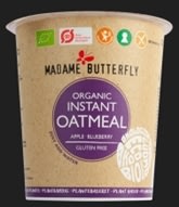 Madame Butterfly Øko havregrød Æble-Blåbær, 55 g