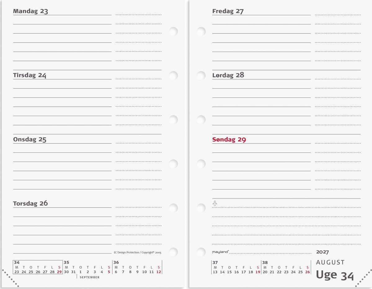 Mayland 2027 System Mini Ugekalender refill