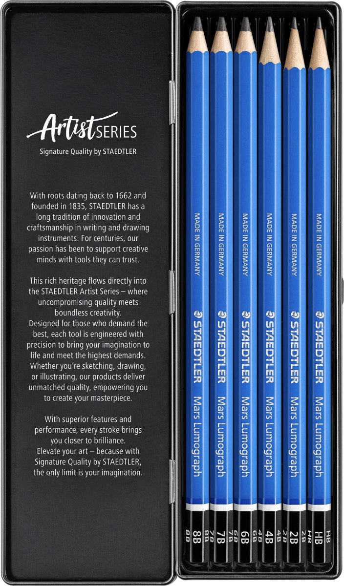Staedtler Mars Lumograph 100 Blyanter | 6 stk.