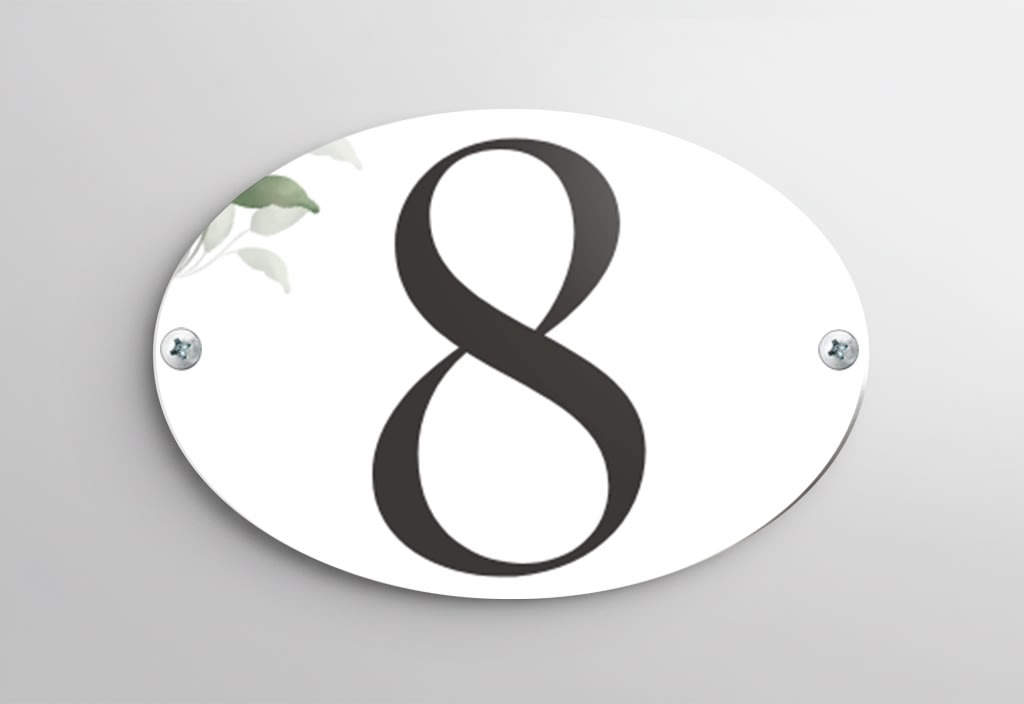 Skilt | Oval | 7 x 5 cm | M. huller