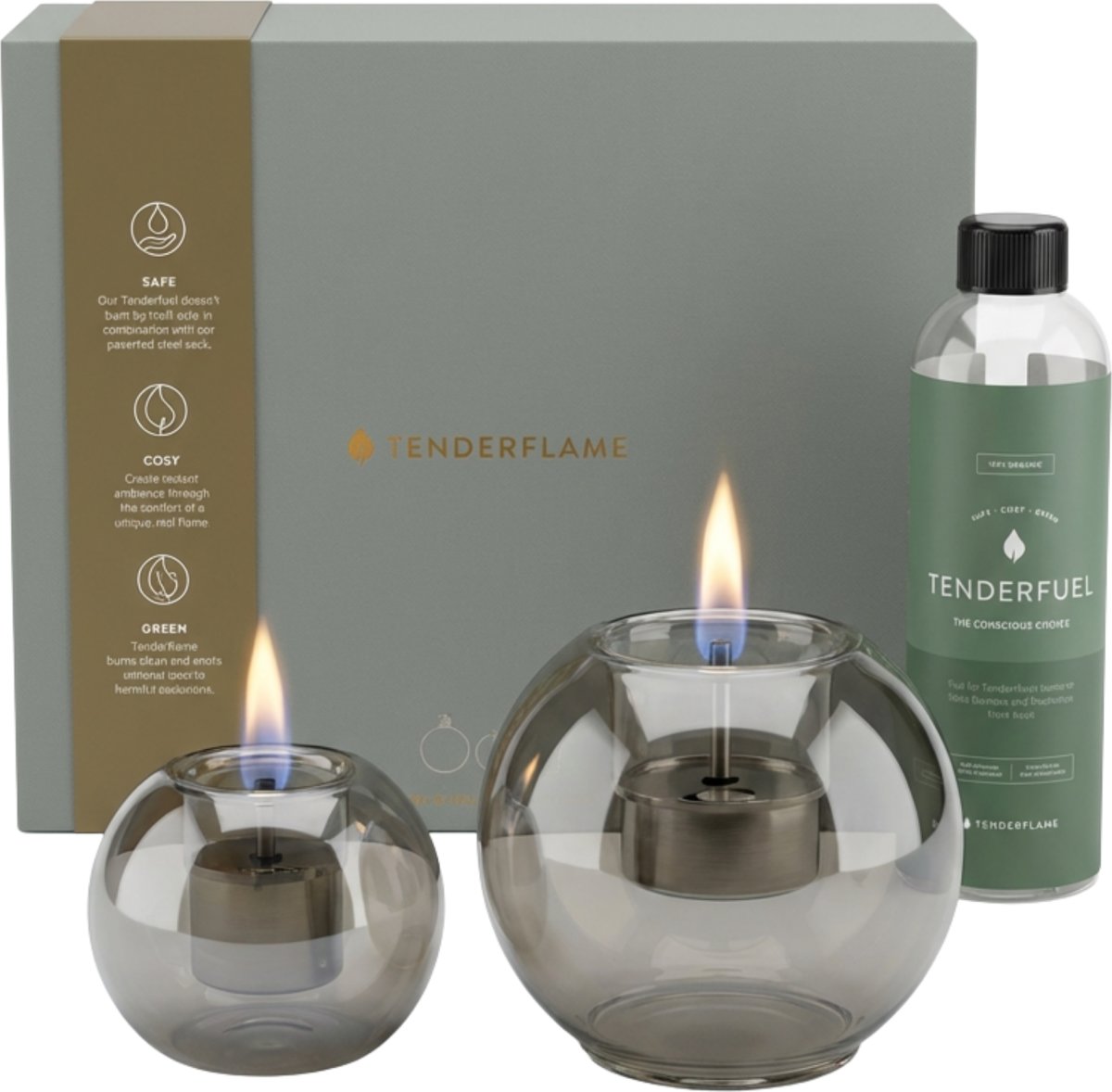 Tenderflame Globus 10 & 15 inkl. 0,5L Tenderfuel