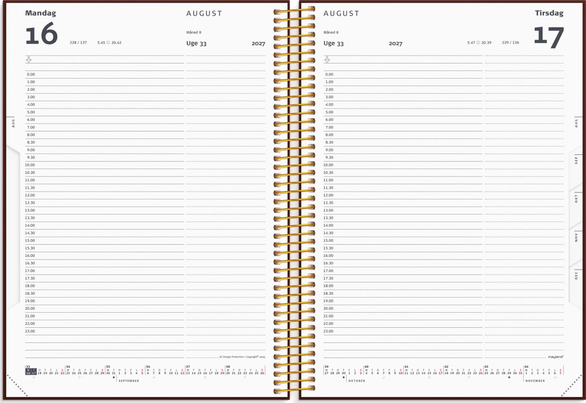 Mayland 2027 Timekalender, soft touch