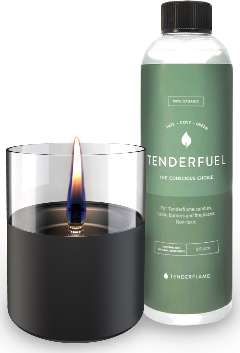 Tenderflame Lilly 10, sort, 500ml tenderfuel
