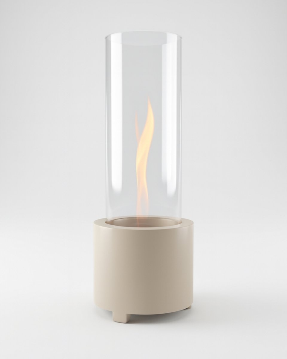 Tenderflame Cycloflame bord, beige, H40cm