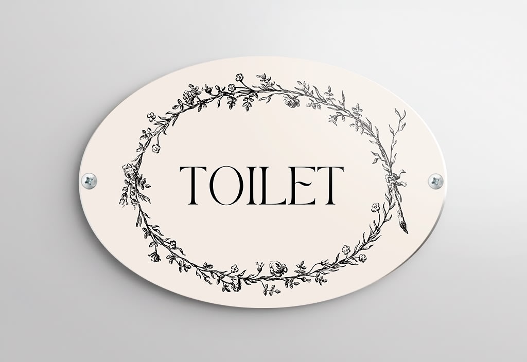 Skilt | Oval | 12 x 9 cm | M. huller