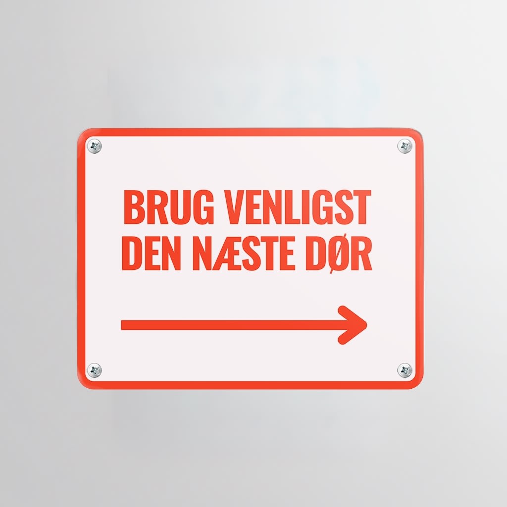 Skilt | Rektangel | 12 x 9 cm | M. huller
